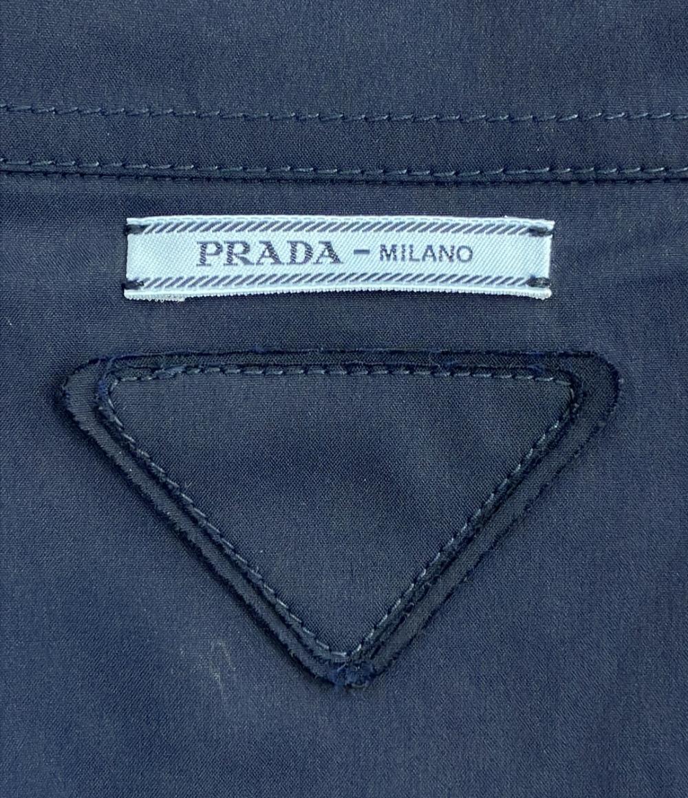 週末限定価格　新品PRADA プラダ　リブニットタイトスカートトライアングルロゴ PRADA トライアングル ロゴ スカート レディース SIZE 40 (M) プラダ