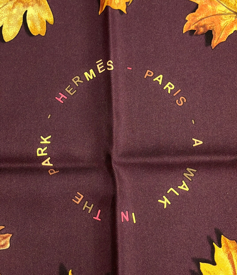 美品 HERMES スカーフ カレ90 シルク100% A WALK IN THE PARK レディース エルメス