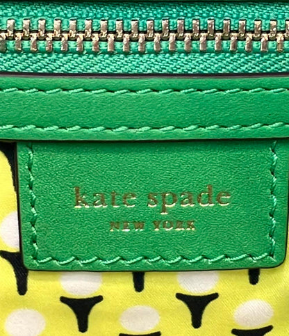 美品 Kate Spade 2way ハンドバッグ ショルダーバッグ 斜め掛け サム アイコン アストロターフ ファブリック S362 レディース ケイトスペード