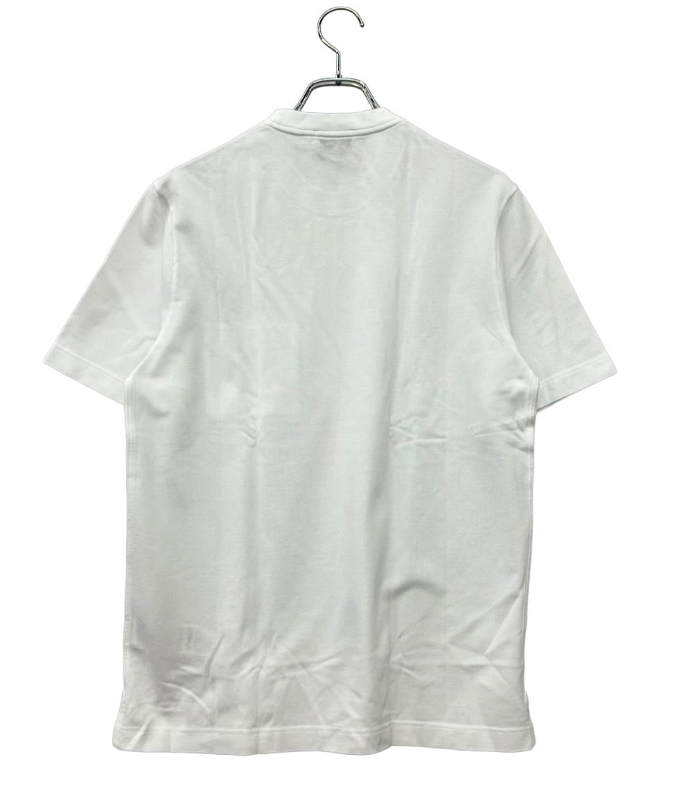 美品 HERMES 半袖Tシャツ クルーネック 左胸パッチポケット コットン100％ サイドスリット タグ 箱付き メンズ SIZE M エルメス