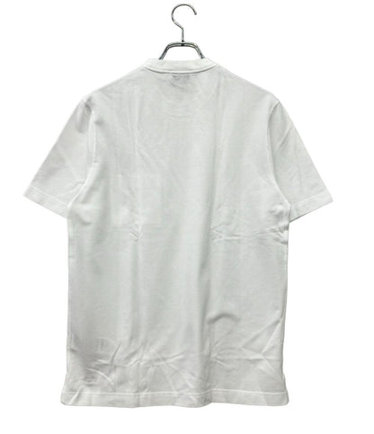 美品 HERMES 半袖Tシャツ クルーネック 左胸パッチポケット コットン100％ サイドスリット タグ 箱付き メンズ SIZE M エルメス
