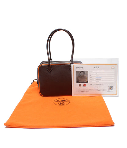HERMES ハンドバッグ シルバー金具 □I刻印 ヴォーエプソン ミニプリュム レディース エルメス