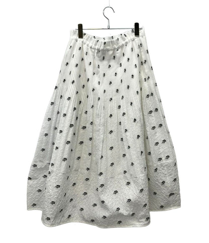 Drawer ロングスカート フラワージャガードプリーツ スカート 23SS 6524-299-1742 レディース SIZE 38 (M) ドゥロワー
