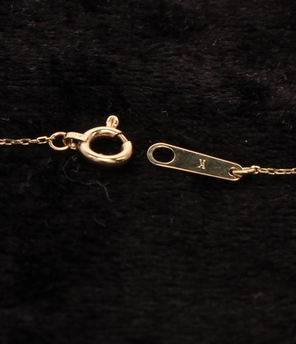 美品 ヴァンドームアオヤマ ネックレス K10 ダイヤ フラワーモチーフ レディース VENDOME AOYAMA