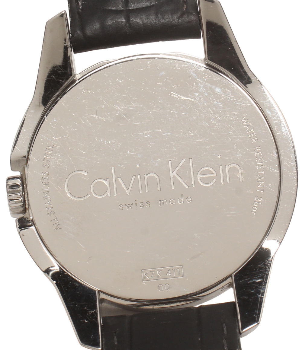 Calvin klein 腕時計 クオーツ シルバー K7K411 メンズ カルバンクライン