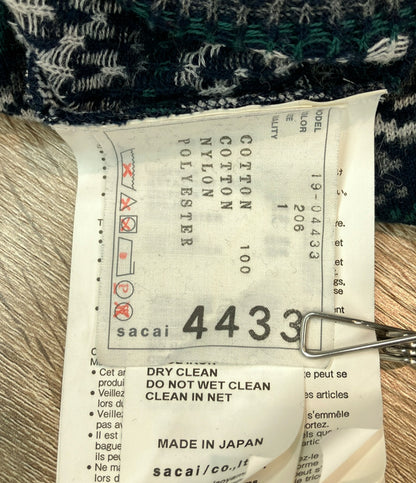Sacai 長袖ニット 肩口サイドゴールドボタン 19年 19-04433 レディース SIZE 1 (S) サカイ