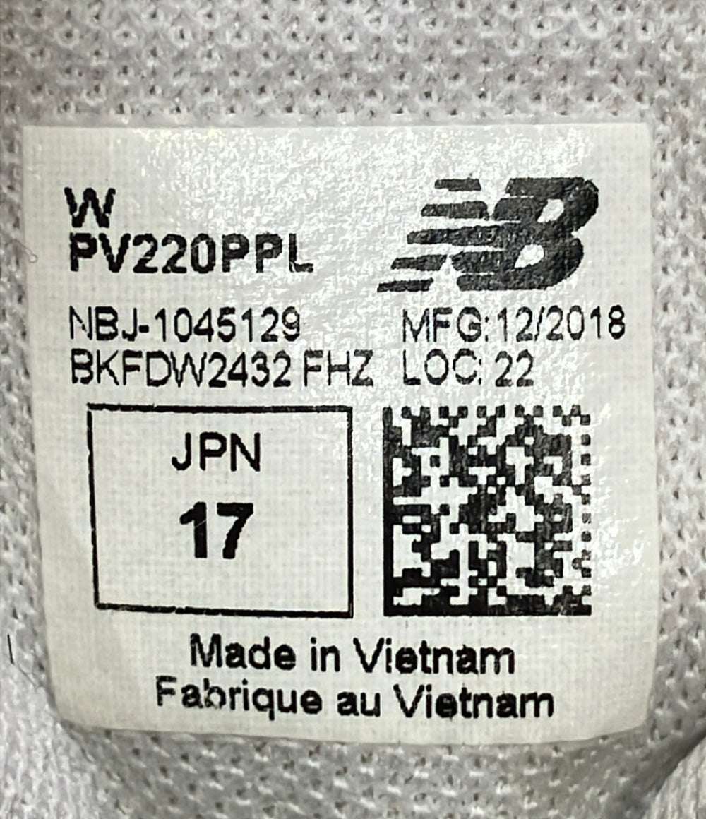 NEW BALANCE ローカットスニーカー PV220PPL キッズ SIZE 17.0 ニューバランス