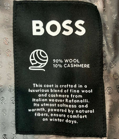 HUGO BOSS ピーコート カシミア混 スリムフィット ダブルブレスト ライトブラウン HYDE-PCOAT-254 メンズ SIZE 46 (M) ヒューゴボス