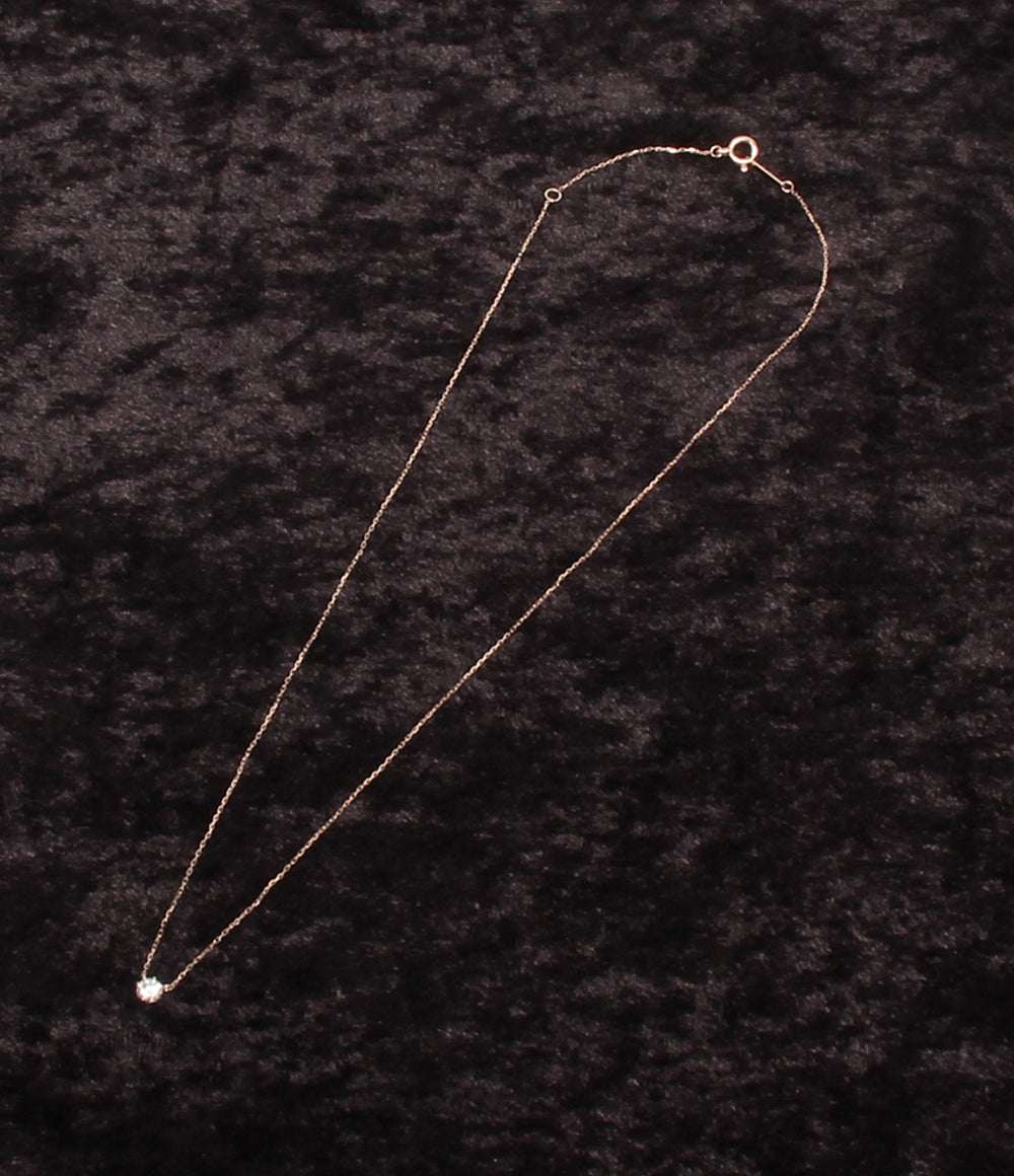 美品 canal4℃ ネックレス K10 CZ レディース カナルヨンドシー