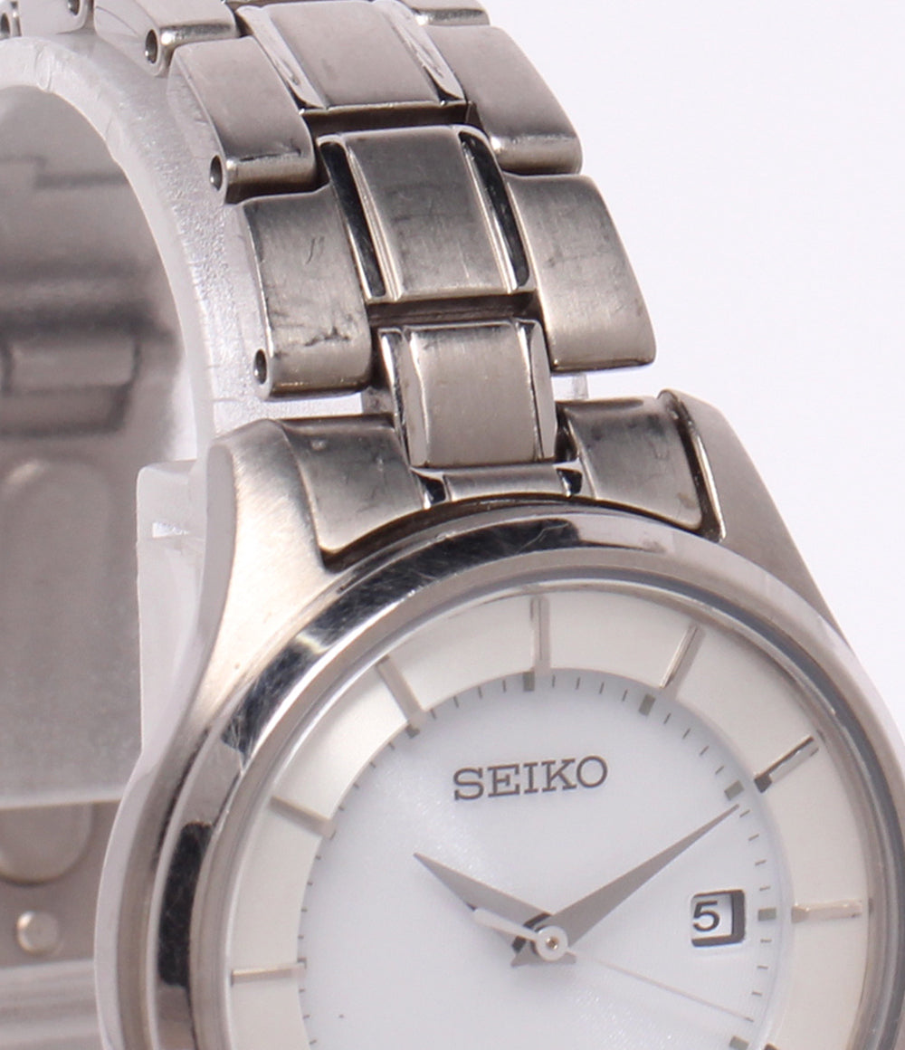 SEIKO 腕時計 ソーラー ホワイト V137-0CS0 レディース セイコー