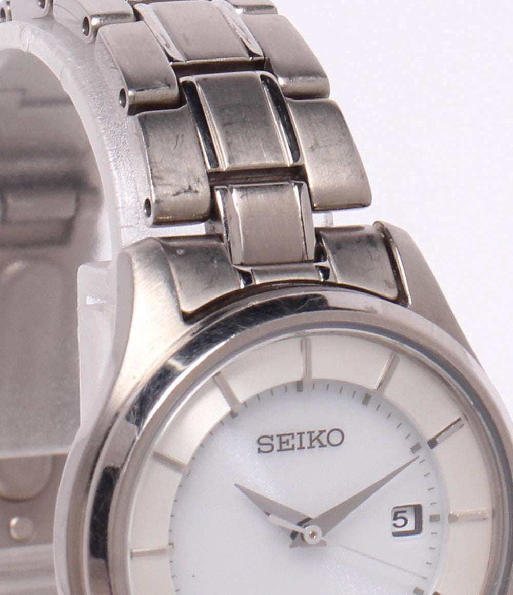 SEIKO 腕時計 ソーラー ホワイト V137-0CS0 レディース セイコー