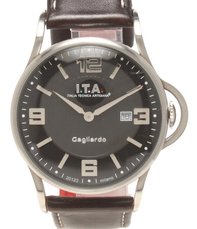 I.T.A 腕時計 ガリアルド Gagliardo クオーツ ブラック Ref.23.00.04 メンズ アイティーエー