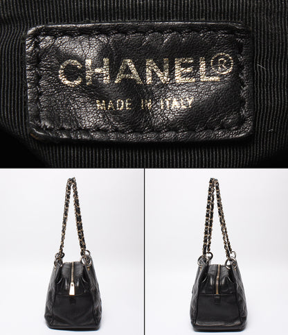 CHANEL チェーンショルダーバッグ ゴールド金具 マトラッセ キャビアスキン 肩掛け 7番台 A18004 レディース シャネル