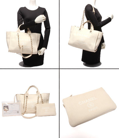 CHANEL 2wayチェーントートバッグ チェーンショルダーバッグ 肩掛け ドーヴィル スモール AS3257 レディース シャネル