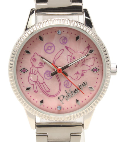 美品 腕時計 サン＆ムーン ポケットモンスター クオーツ ピンク レディース メンズ