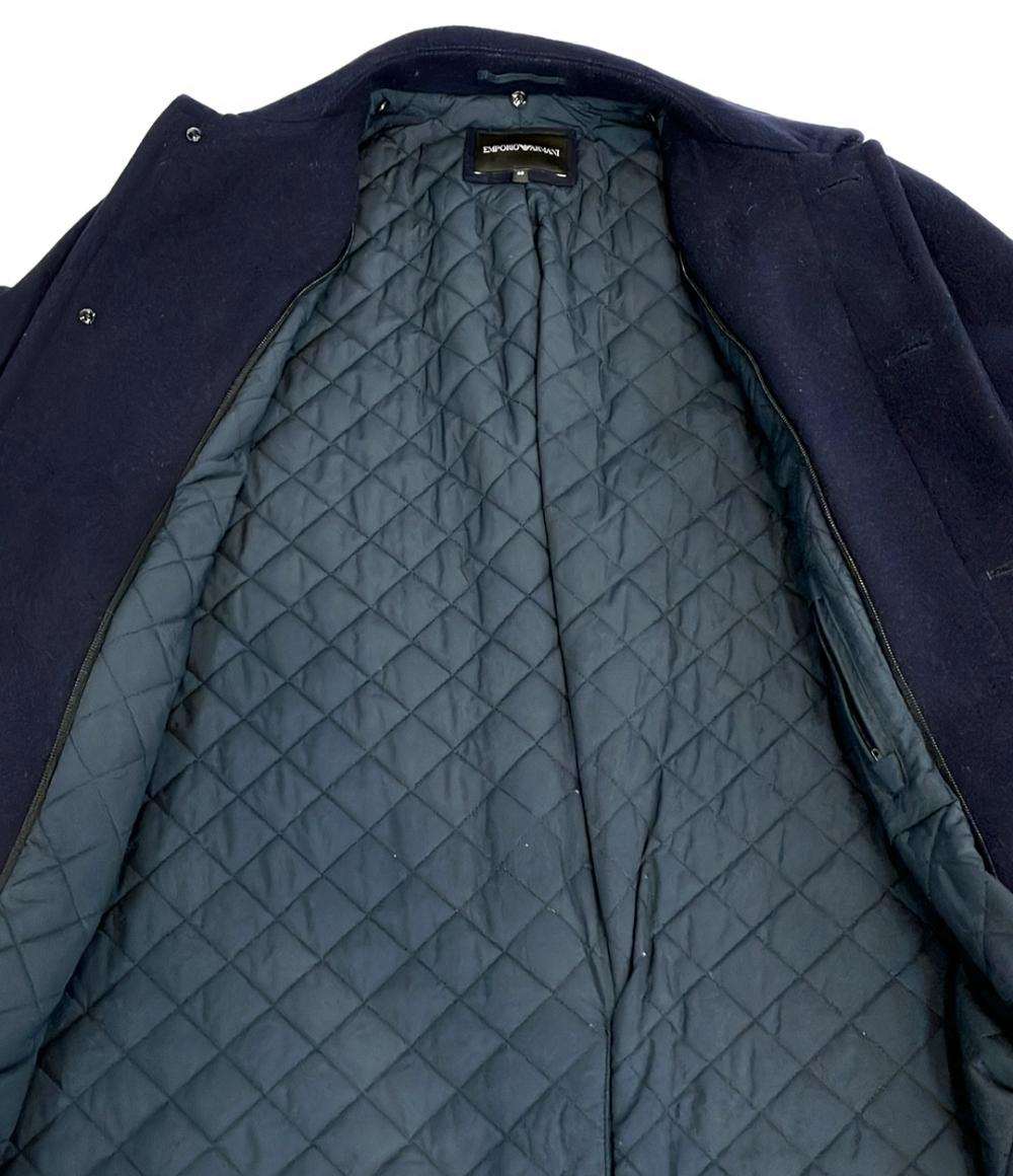 Emporio Armani ダウンコート メルトン レイヤード フーデッドダウン 6K1L74 1NYVZ メンズ SIZE 50 (XL) エンポリオ・アルマーニ