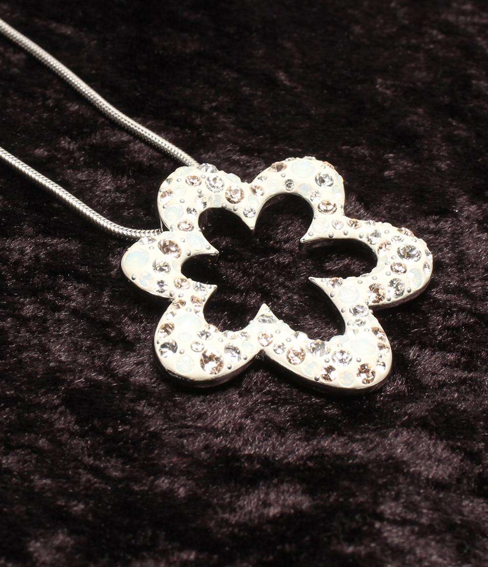 極美品 SWAROVSKI スワロフスキー ネックレス リボン クリスタル 箱付