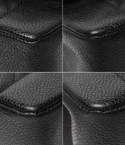 CHANEL チェーンショルダーバッグ シングルフラップ シングルチェーン ゴールド金具 ダイアナ キャビアスキン 2番台 レディース シャネル マトラッセ