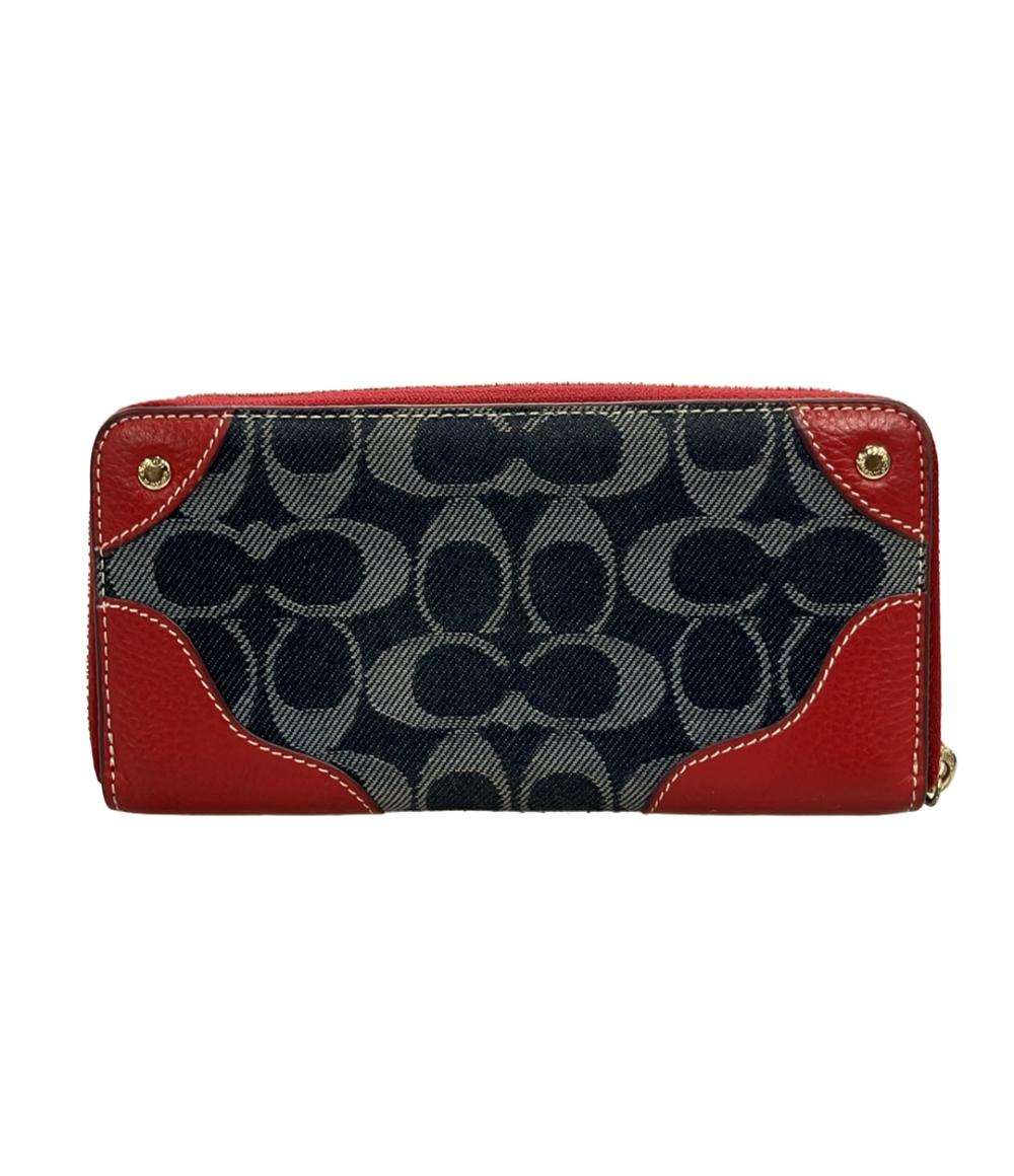 COACH ラウンドファスナー長財布 シグネチャー F53768 レディース コーチ