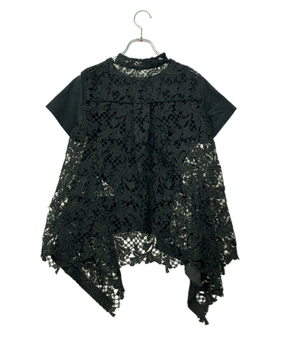 sacai 半袖Tシャツ レーストリム コットン 20SS 20-04942 レディース SIZE 2 (M) サカイ