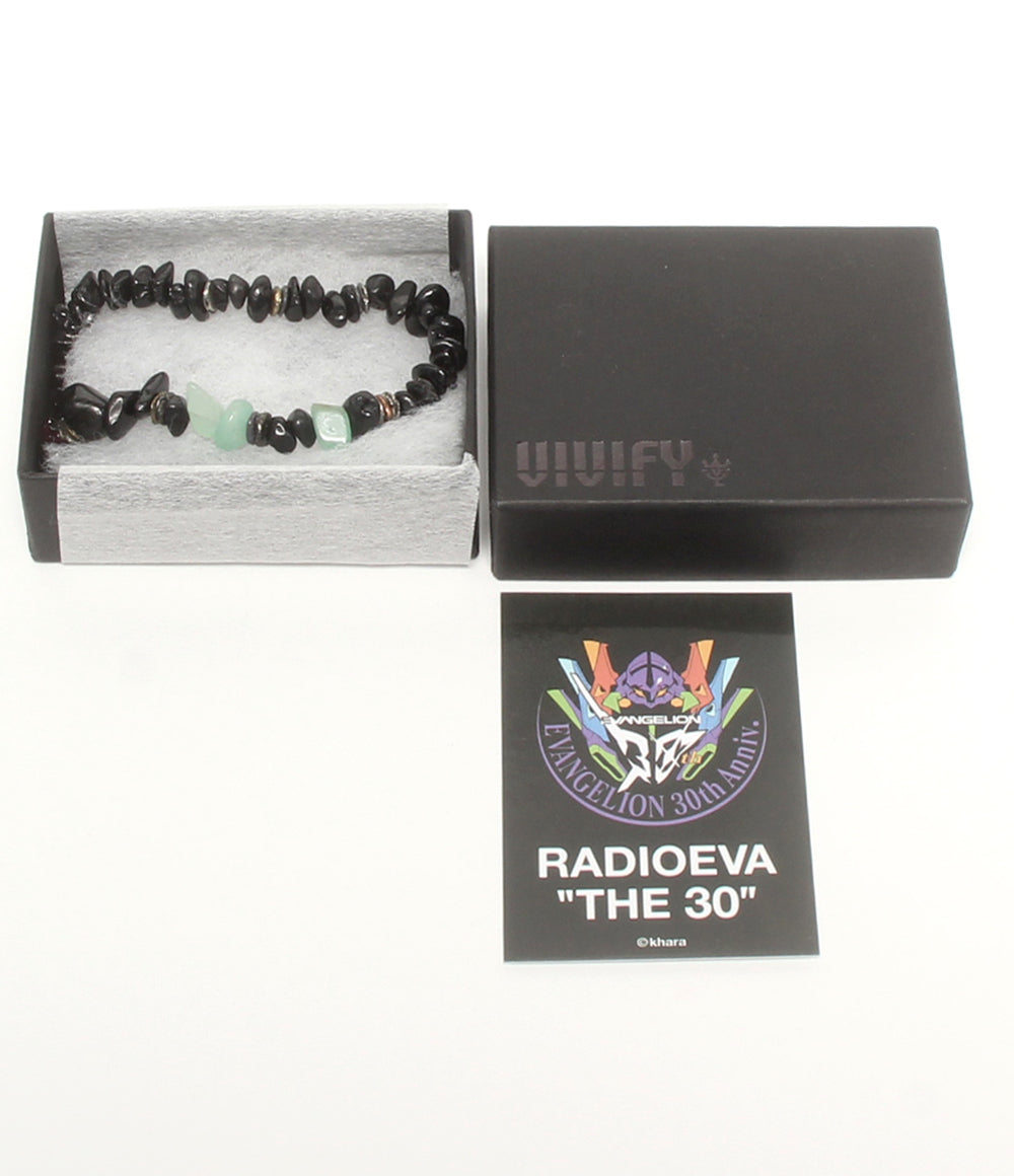 美品 VIVIFY RADIO EVA ネックレス エヴァンゲリオン Pebble＆ Metal Chip's Beads Cord 闇夜 ユニセックス ビビファイ