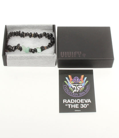 美品 VIVIFY RADIO EVA ネックレス エヴァンゲリオン Pebble＆ Metal Chip's Beads Cord 闇夜 ユニセックス ビビファイ