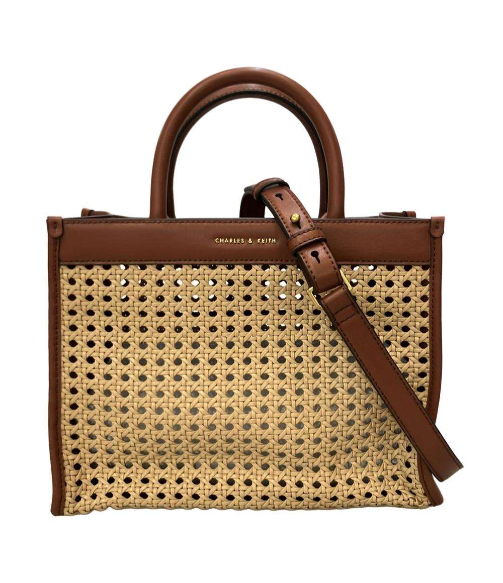 美品 CHARLES&KEITH 2way ハンドバッグ ショルダーバッグ 斜め掛け レディース チャールズ＆キース