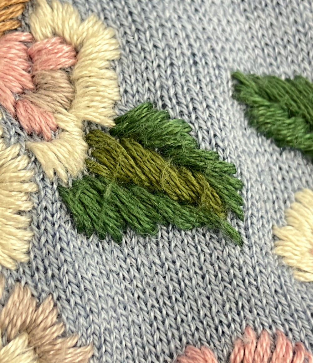 KEITA MARUYAMA 長袖 フラワー刺繍 カーディガン レディース SIZE 2 ケイタマルヤマ