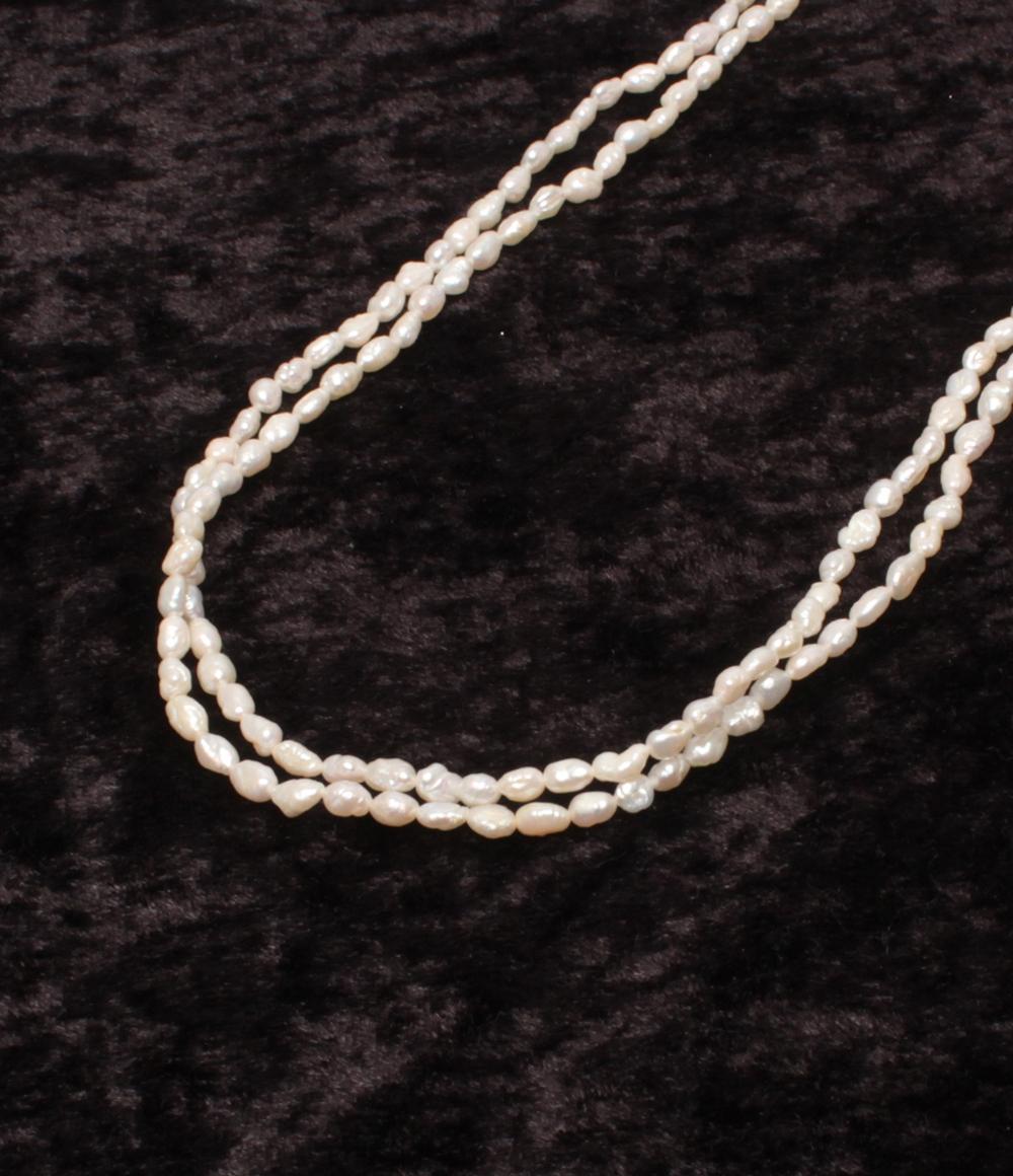 ロングネックレス SV 淡水パール レディース