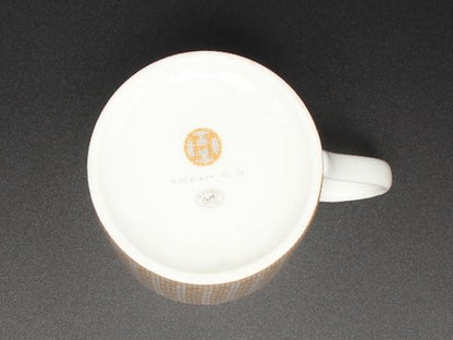 美品 エルメス マグカップ モザイク24 ゴールド HERMES