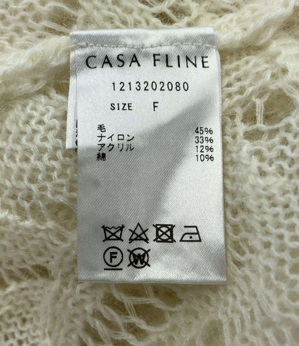 美品 カーサフライン 長袖ニット ショート丈 レディース SIZE F (M) casa fline