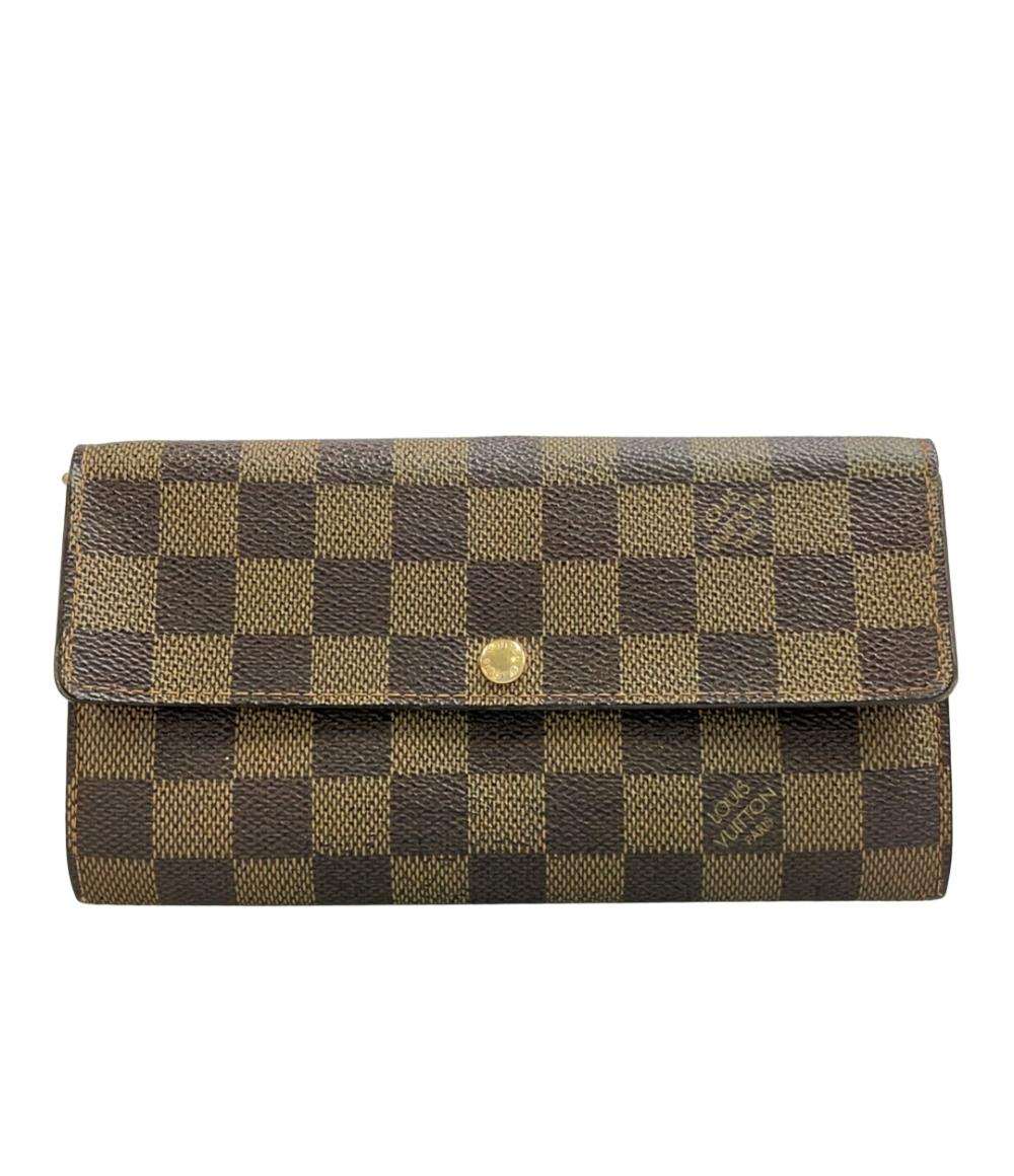 LOUIS VUITTON 長財布 ポルトフォイユ サラ ダミエ エベヌ N61734 メンズ レディース ルイ・ヴィトン