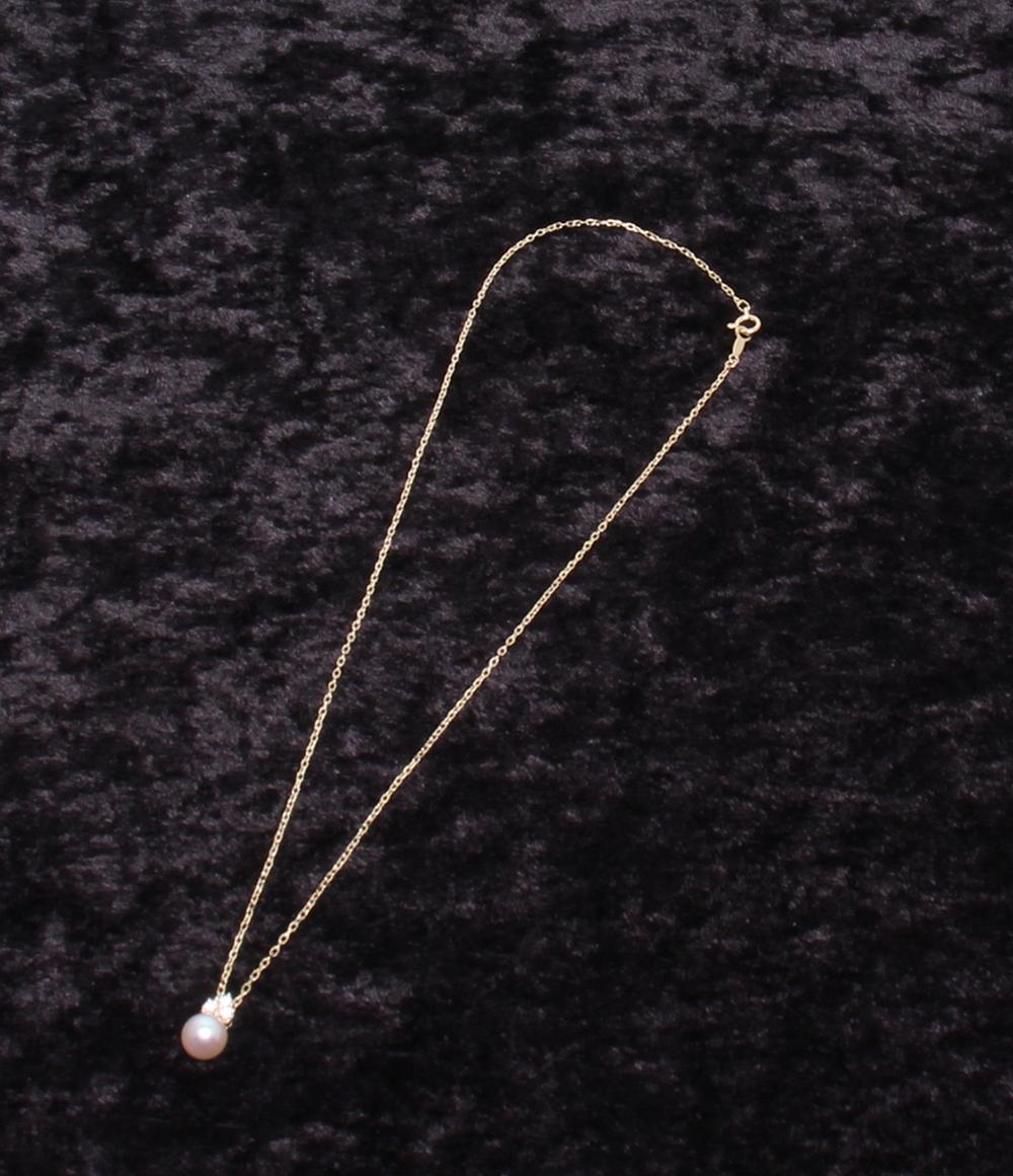 美品 ミキモト ネックレス K18 パール レディース MIKIMOTO