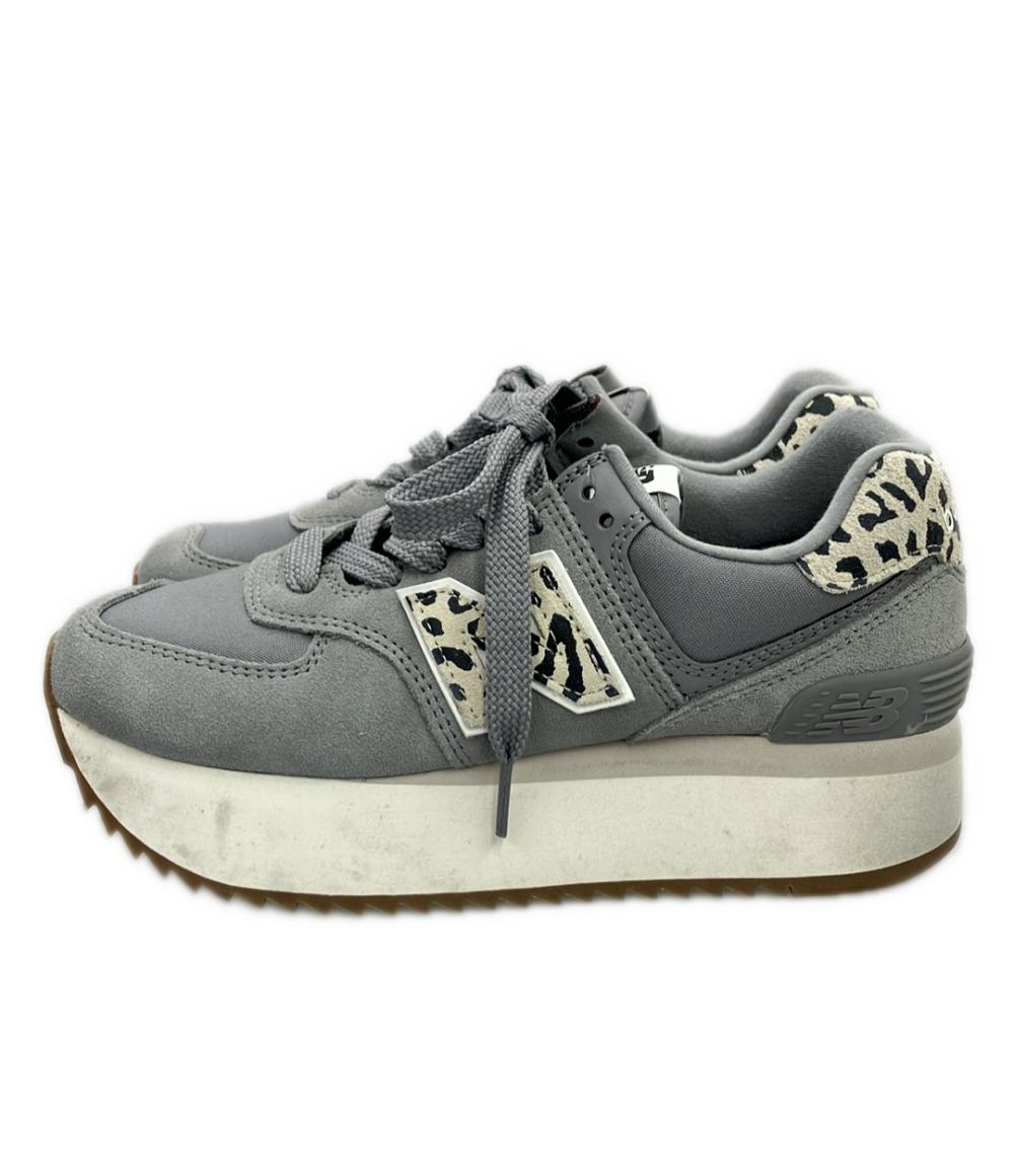 銀骨 NEW BALANCE ローカット厚底スニーカー WL574ZDB レディース SIZE 23.5