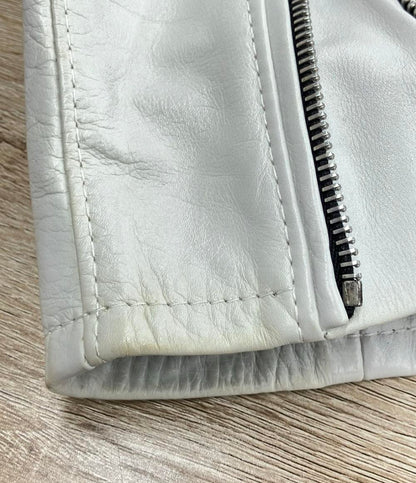 セリーヌ カーフスキン レザー ダブルライダースジャケット レディース SIZE 36 (S) CELINE