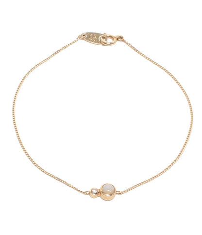 美品 ete ブレスレット K10 ダイヤ 0.02ct オパール レディース エテ