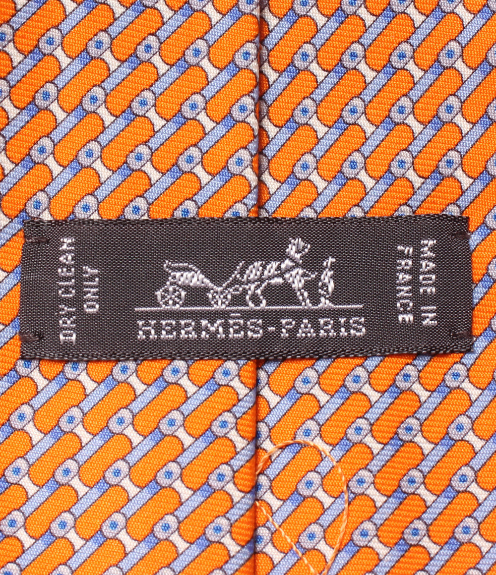 HERMES ネクタイ シルク100% メンズ エルメス