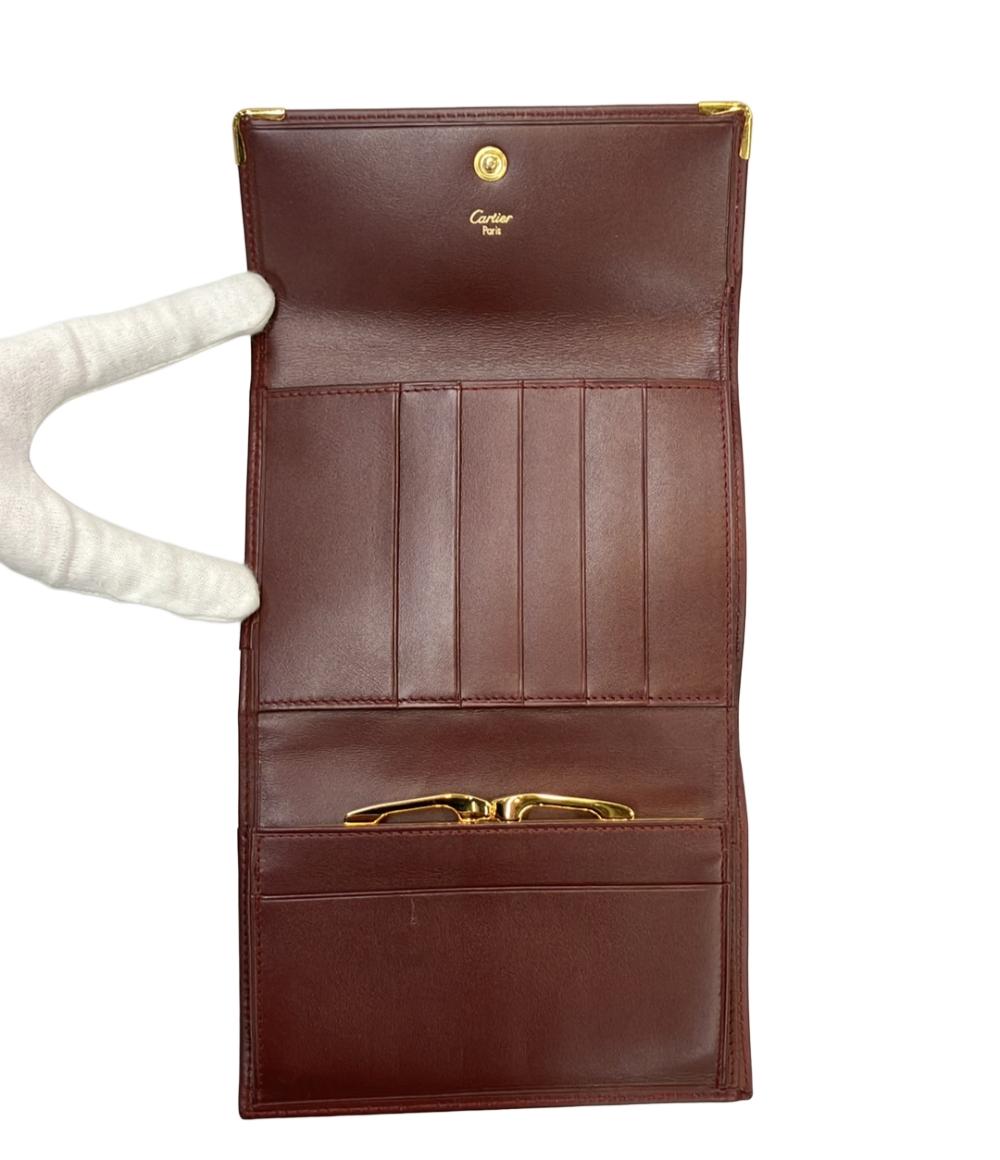 美品 カルティエ 二つ折り財布 レディース Cartier