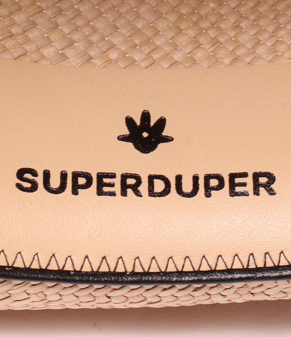 美品 SUPER DUPER 麦わら帽子 パナマハット Dedalo Panama Large linen メンズ スーパーデューパー