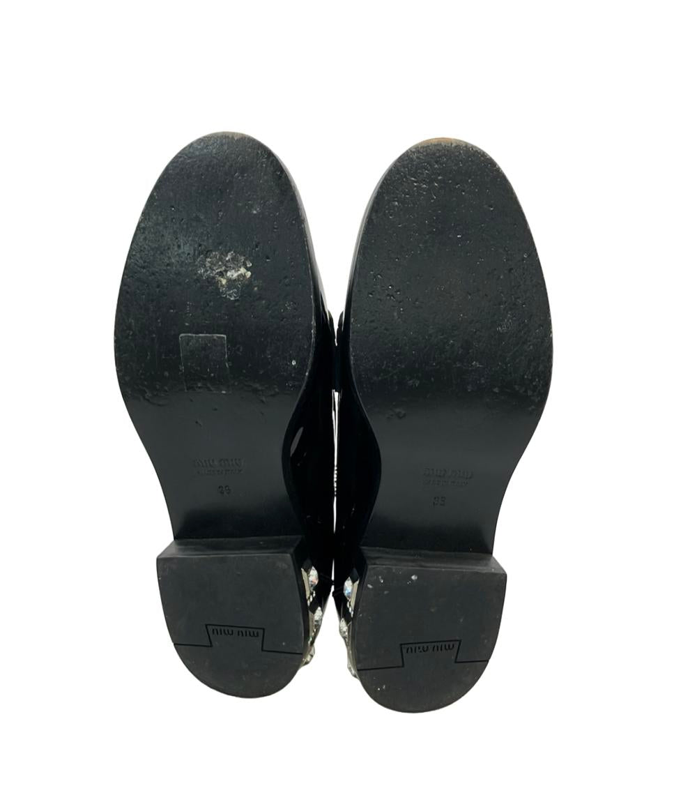 Miu Miu コインローファー パテントレザー ビジュー レディース SIZE 36 (23cm) ミュウ ミュウ