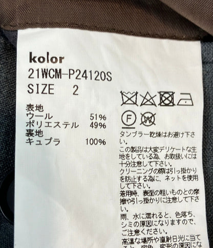kolor パンツ ロング ゴールドジップ 21WCM-P24120S メンズ SIZE 2 (M) カラー