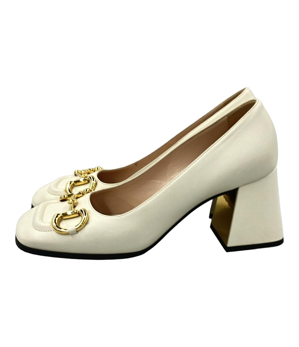 グッチ パンプス チャンキーヒール レディース SIZE 38 1/2 (XL) GUCCI