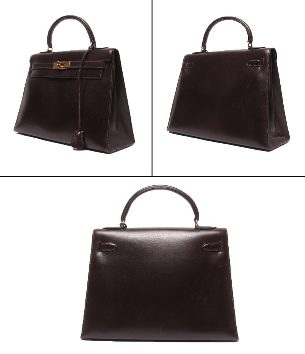 HERMES ハンドバッグ ◯G刻印 ゴールド金具 ボックスカーフ ケリー 32 レディース エルメス