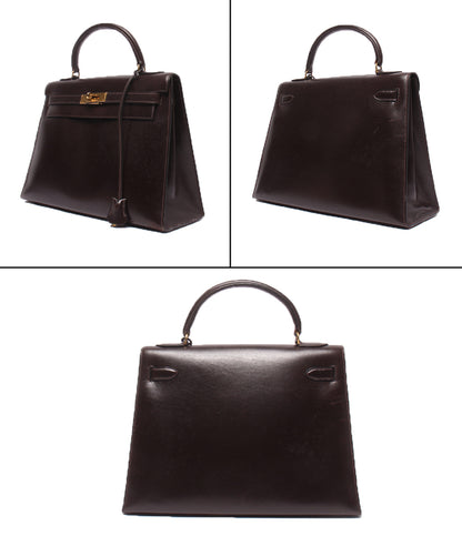 HERMES ハンドバッグ ◯G刻印 ゴールド金具 ボックスカーフ ケリー 32 レディース エルメス