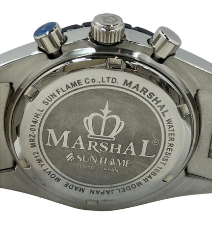 美品 MARSHAL 腕時計 クオーツ ブラック系 メンズ マーシャル