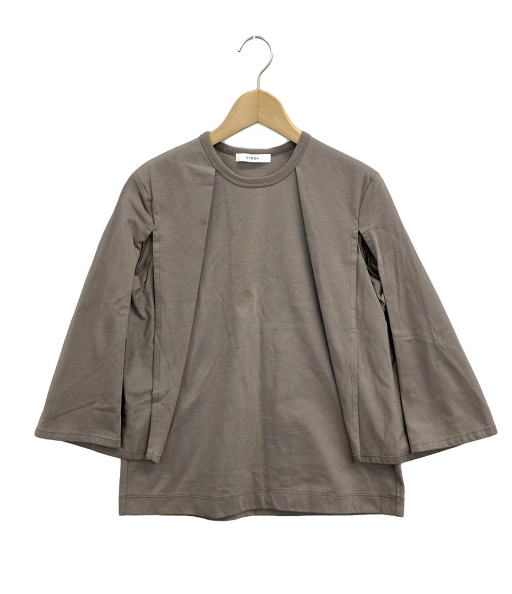美品 チノ 袖スリット半袖Tシャツ レディース SIZE 38 (S) CINOH