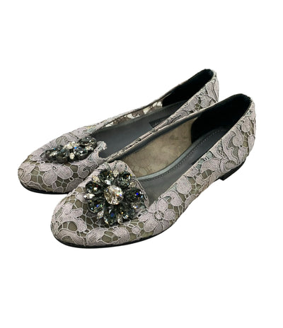 DOLCE & GABBANA フラットシューズ ビジュー レディース SIZE 36 (23cm) ドルチェアンドガッバーナ