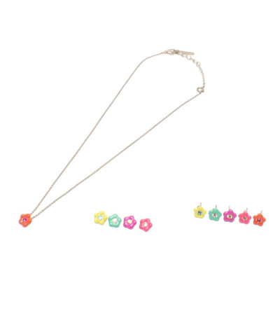 美品 MARY QUANT ネックレス ピアス フラワーモチーフ セット レディース マリークヮント