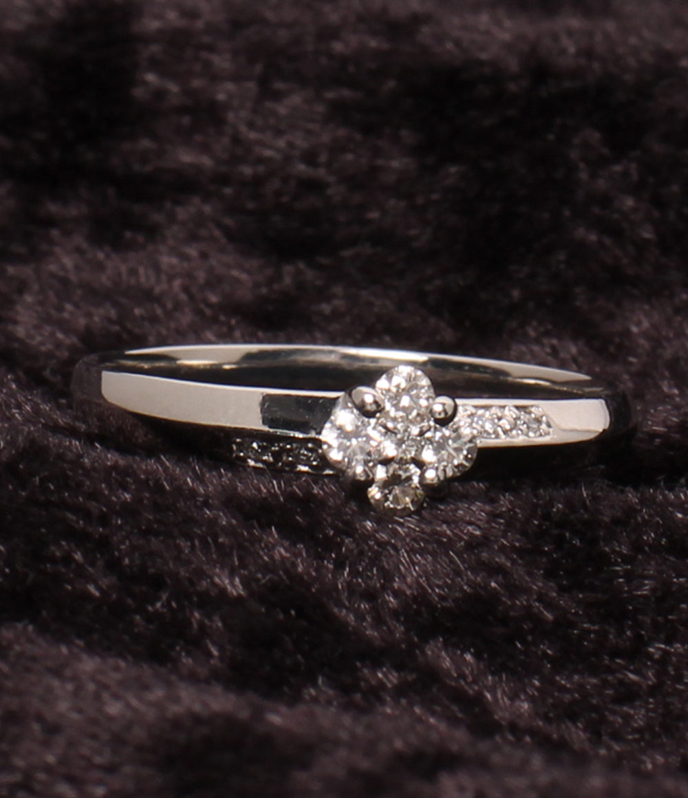 美品 リング 指輪 Pt900 ダイヤ 0.20ct レディース SIZE 19号