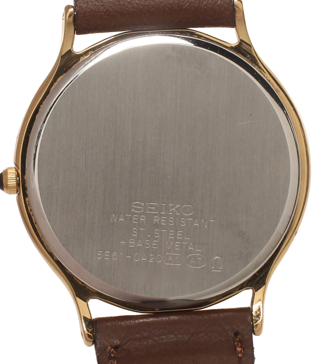 SEIKO 腕時計 ドルチェ クオーツ ゴールド 5E61-0A20 メンズ セイコー